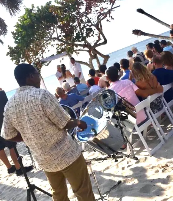 Steel Drum Band Intimate beach wedding